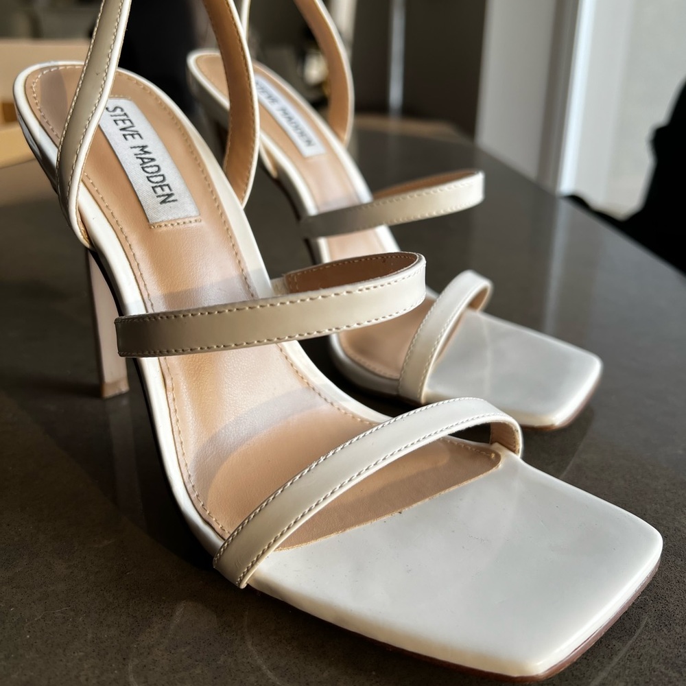 Steve Madden White Heels Size 8